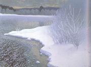 Gustaf Fjaestad Hoar-Frost on the Ice (nn02 oil painting reproduction
